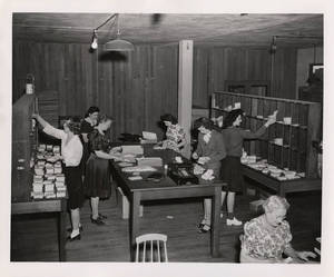 Image of Overhead photograph of mail room